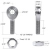 1/2” Heim Joints Rod End Kit, Left and Right Hand