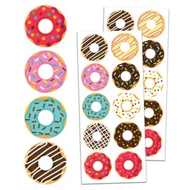 Donut Stickers Sheets Set, 1.5" - 20 Sheets, 200 Stickers