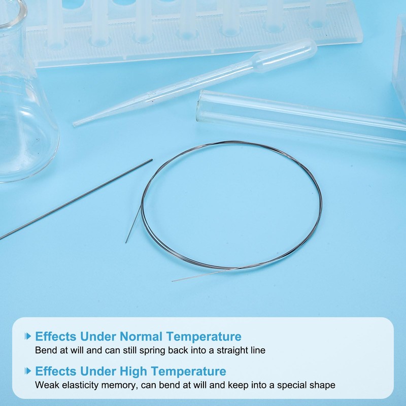 sourcing map 2 Pcs 1 Feet Nitinol Wire, 2mm 40°