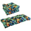Blazing Needles Outdoor Tufted Settee Cushion Set, Beachcrest Caviar 3