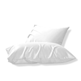 Pure Eco 100% Microfiber Pillow Cases Standard Size Set of 2, 20X26 - Soft & Smooth Wrinkle, Fade, Stain Resistant - Unique Collection Decorative Envelope Closure Pillow Covers - White