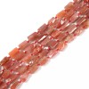 Natural Red Botswana Agate Cylinder Tube Beads Size 8x12mm 15.5''