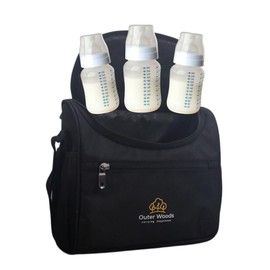 Outer Woods Insulated Breast Milk Cooler Bag with 4 Ice Gel Packs, Keeps Milk and Food Cool for 6 to 8 Hours, Thermal Insulated Baby Travel Bag
