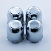 4 Push Through Chrome Wheel Center Caps for Trailer Wheel