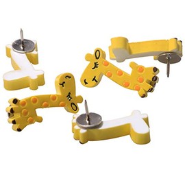 Rurili 20 Pcs Resin Giraffe Shape Push Pins Hanging Nail Cute Style Thumbtack for Wall, Whiteboard, Cork Board, Picture, Home, Office & School