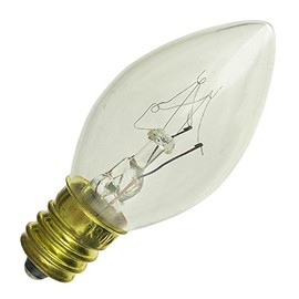 Decorative 10C7/CL 230V, 10 Watt, E12 Base, Clear Light Bulb … (1 Pack)
