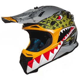 HAX Havoc Fullface Off-Road Helmet for Adult ATV Motorcross Dirt Bike Snowmobile - Lightweight, Durable, and DOT Certified for Safety Spitfire XL