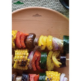 FORESTABLE FORESTABLE Plate Dish, M, Wood, Natural Wood, Outdoor, Camping, Flat Plate, 8.3 inches (21 cm)