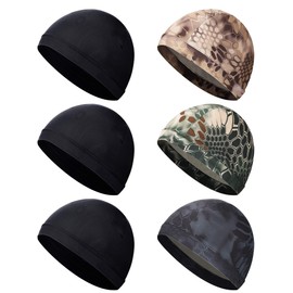SATINIOR 6 Pieces Winter Skull Caps Helmet Liner Thermal Watch Cap Sweat Wicking Beanies for Men Women Cycling Running