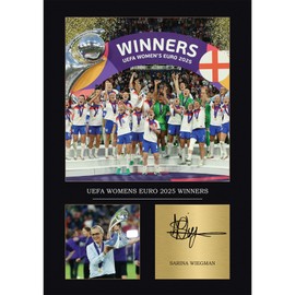 Signed England Women's Euro 2025 Champions A4 Unframed Print Lionesses Gifts Poster England Women's Football