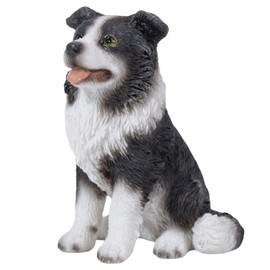 Uvia H17167 Mini Border Collie 2.0 x 2.2 inches (5 x 3.8 x 5.5 cm) Doll Figurine Figurine Figurine Animal Garden Decoration Realistic Cute Dog Dog