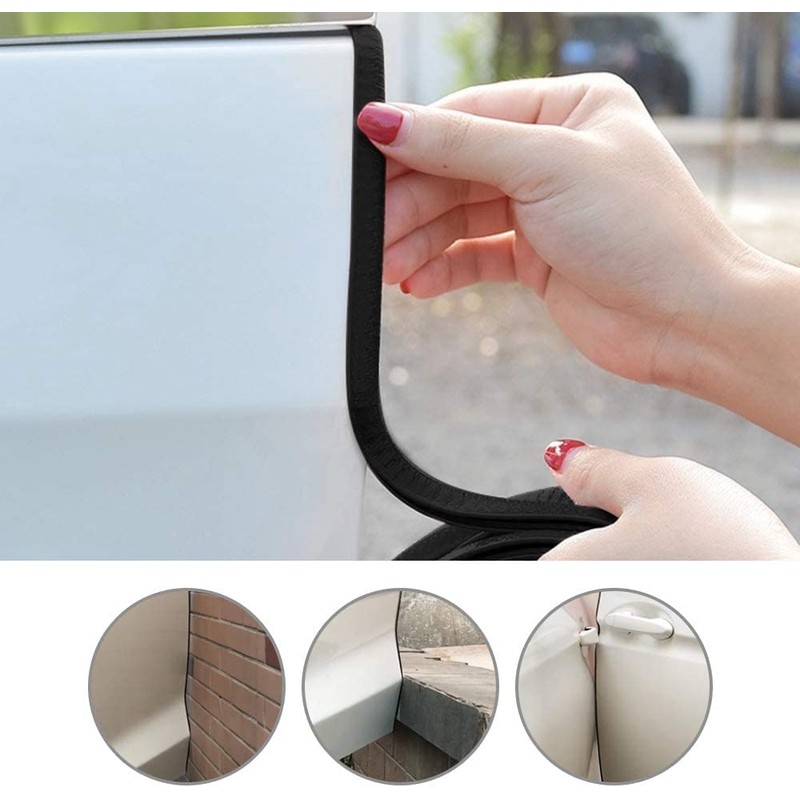 Firlar Car Door Edge Guards 16.4ft(5M) Rubber U Shape Edge