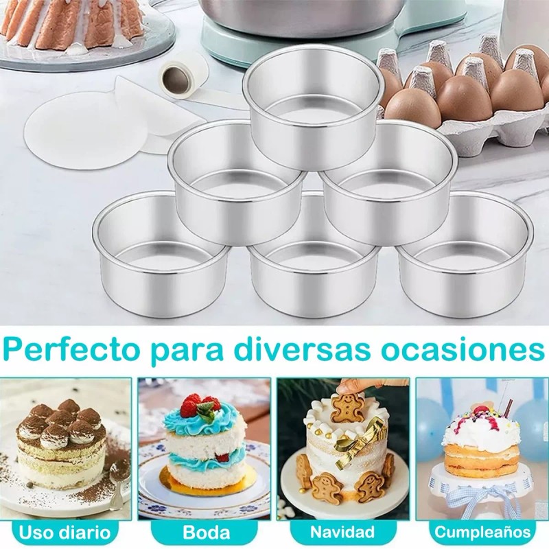 Generic Molde Pastelero Redondo Para Repostería De Aluminio 10piezas
