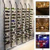 Wine Rack Wall Mounted, 72.8in High Metal Wine Bottle Holder
