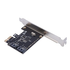 Richer-R PCI-E SATA Card PCI-E Card PCI Express to SATA 3.0 2 Port SATA III 6Gbps Expansion Adapter Board Up to 6GBPS Bandwidth Transmission