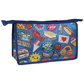 iscream 'Groovy Patches' 12.25" x 8.25" Neoprene Bold Print Zippered Travel Bag