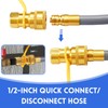GasSaf 12 FT 1/2" ID Natural Gas Hose with Quick