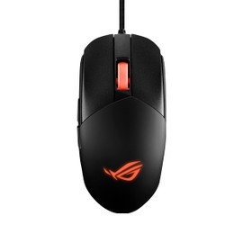 ASUS ROG Strix Impact III Gaming Mouse, Semi-Ambidextrous, Wired, Lightweight, 12000 DPI sensor, 5 programmable buttons, Replaceable switches, Paracord cable, FPS gaming mouse, Black