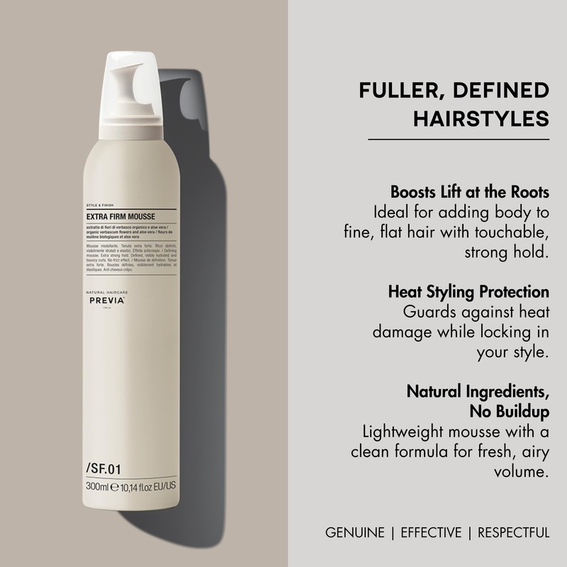 PREVIA Style And Finish Extra Firm Styling Mousse (10.14 fl