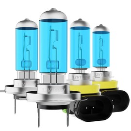 DMEPUGI Headlight Bulbs Fit For Chevy Traverse 2013-2018,H7 H11 High Low Beam Combo,Super Bright 5500K White Light High Performance Halogen Light Bulbs,4PCS