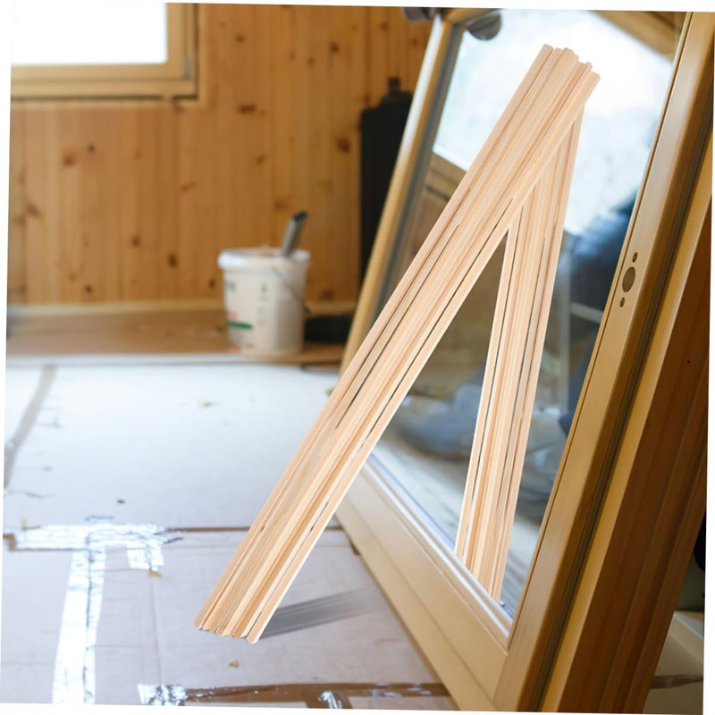 BUTIFULSIC 10pcs Wooden Window Trim Molding Strip Decor Premium Quality