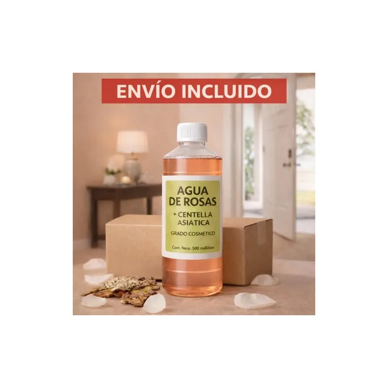 Agua De Rosas + Centella Asiática 500ml Tónico Facial Natura
