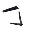AUXBC 4Pcs 5-Inch Heavy Duty Iron Strap Hinges, Matte Black