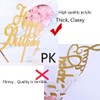 YUINYO Decoración para tarta de cumpleaños con texto en inglés