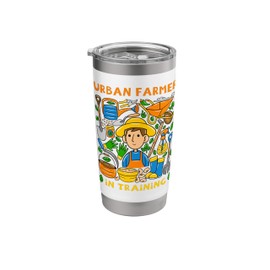 Urban Farmer In Training Gardening City Gardener Homesteader Stainless Steel Insulated Tumbler