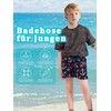 NATUST Boys' Printed Swimming Shorts with Mesh Lining Beach Shorts,