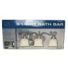 Altair 3 Light Bath Bar Alabaster Style Glass Shades Satin