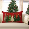 Christmas Tree Red Lumbar Decorative Throw Pillow Cover 12 x
