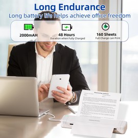 ItriAce Portable Printers Wireless for Travel, P831 Inkless Portable Printer, Portable Wireless Printer Compatible with iOS, Android & Laptop, Portable Thermal Printer for Office, Home, School