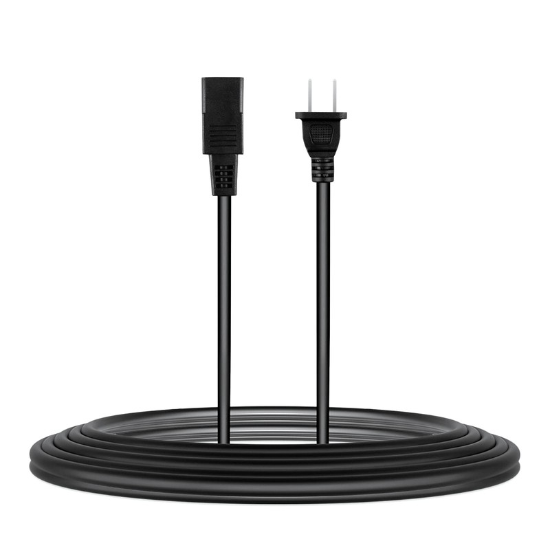J-ZMQER 8ft 2-Prong Square AC Power Cord Cable Lead Compatible
