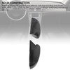 1 Pair Carbon Fiber Ox Horn Rearview Side Glass Mirror