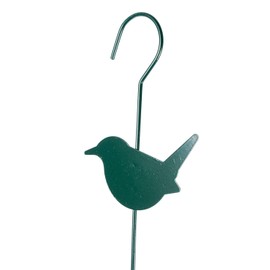 HOMESCAPES Fat Ball Dispenser, Bird Feeder with Round Metal Spring, Fat Ball Holder with Wren Silhouette, 14"