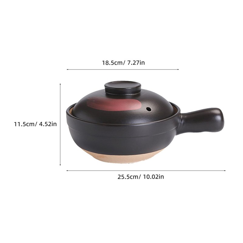 HOLIDYOYO Clay Pot for Cooking Asian Food with Silicone Lid