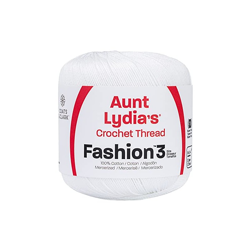 Coats Crochet 182-201 Aunt Lydia's Fashion Crochet, Cotton Size 3,