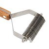 Pet Undercoat Rake Brush Double Sided Knots Removal Massage Wood