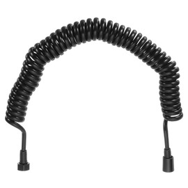 sourcing map Bidet Sprayer Tube, 5 M Bidet Spring Hose Flexible Shower Tube PU Flexible Telescopic Bidet Hose for Toilet Faucet Bidet Sprayer Basin Faucet Showers, Black