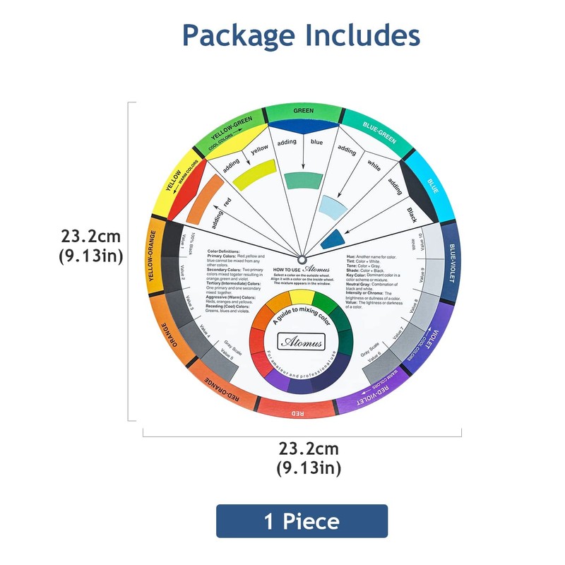 Wigearss Color Mixing Wheel Package for School Office Learning Guide