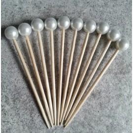 Pearl Glass pearl food picks