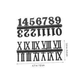 COHEALI 6pcs Clock Making Parts DIY Arabic Roman Numerals for Wall Clock Repair Replacement Numbers Easy to Use Durable Design for Home Decor