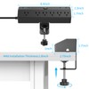 Desk Clamp Power Strip with 40W Fast Charging Station, JXGUCAT