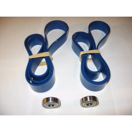 Blue MAX 2 BLUE MAX ULTRA DUTY BAND SAW TIRES AND 2 THRUST BEARINGS FOR DELTA 28-240