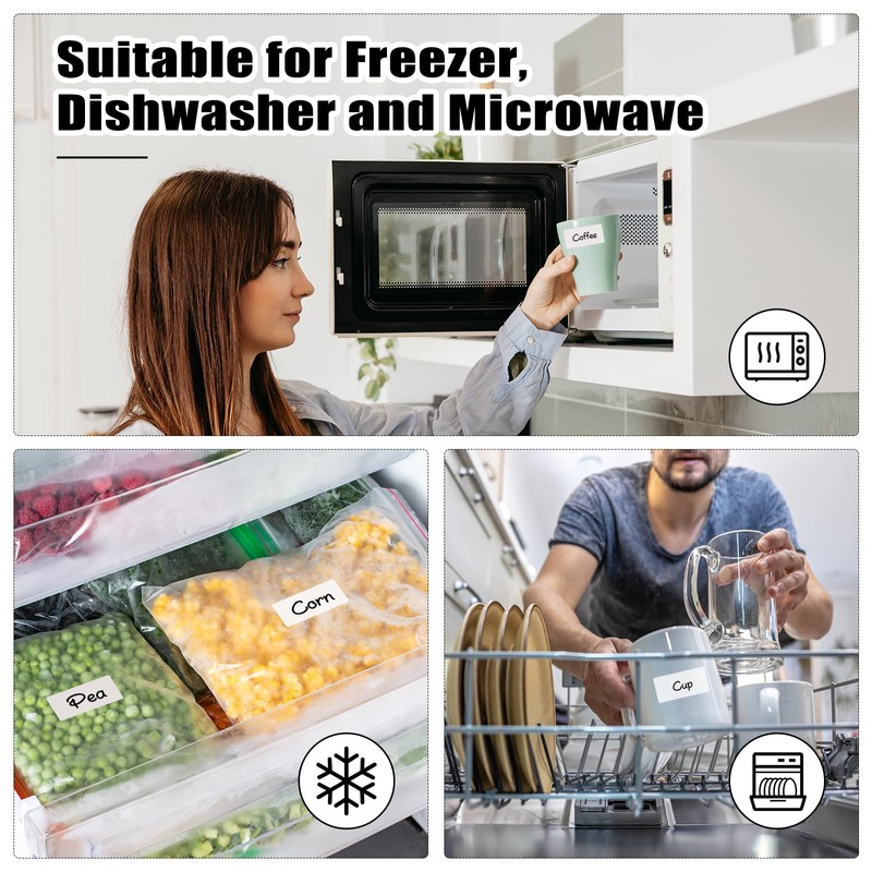 2000 Pcs Removable Freezer Labels, 1" x 2" Blank Label