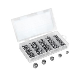 BLUEWING 100pcs Split Shot Weight Fishing Sinker Removable Lead Pinch Weight Kit for Freshwater & Saltwater (1/64oz 1/32oz 1/20oz 1/16oz 1/12oz Mixed)