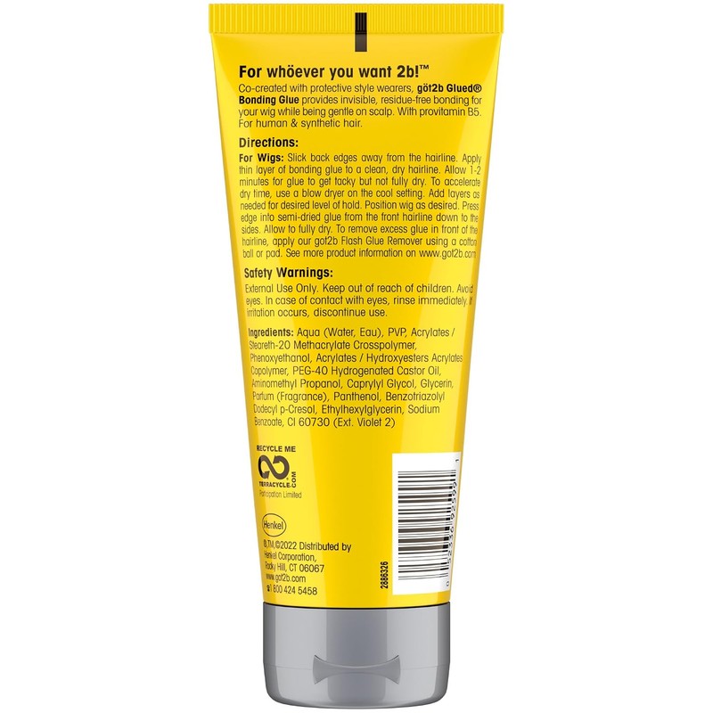 Got2B Glued Bonding Glue, For Protective Styles, Gentle on Scalp,