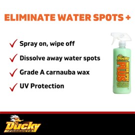 DUCKY PRODUCTS Water Spot Plus: Spray with Wax for Boat, Car, Motorcycle & RV Exterior Detailing, 128 oz