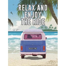 Camper Van - Relax and Enjoy The Ride - Fridge Magnet